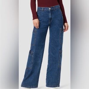 Hudson Welt Pocket Cargo High-Rise Wide-Leg Jeans Wonderland Revolve Size 26